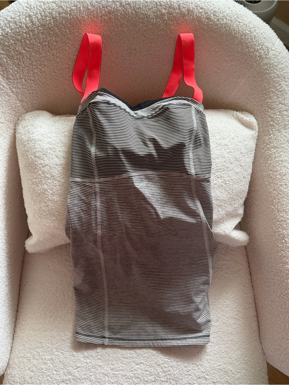 Lululemon Tank with Bright Coral Straps